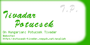 tivadar potucsek business card